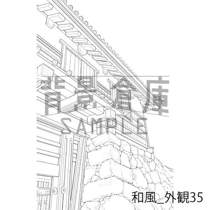 和風の背景集_セット26（外観）_トーン