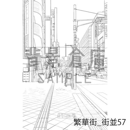 繁華街_街並57_トーン