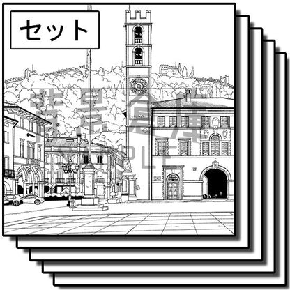 海外の街並セットです。（5枚組）