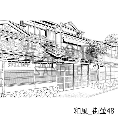 和風の背景集_セット25（街並）