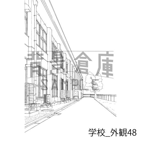 学校_背景素材集30（外観）