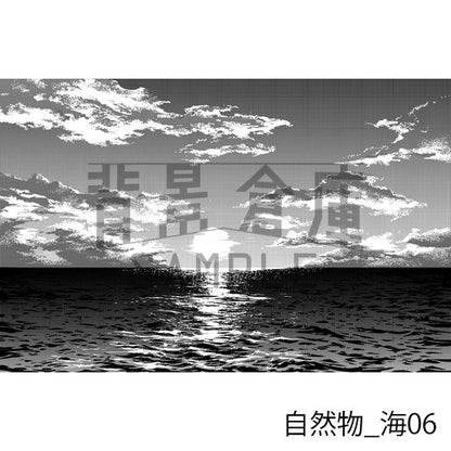 自然物_背景素材集11（海）_トーン