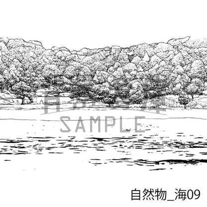自然物_背景素材集11（海）_トーン