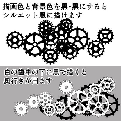 歯車と時計の文字盤ブラシ