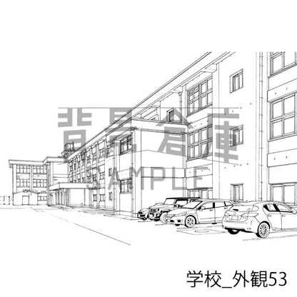 学校_背景素材集31（外観）