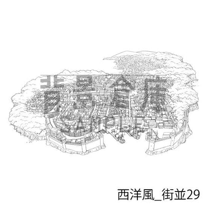 西洋風_背景素材集18（街並）