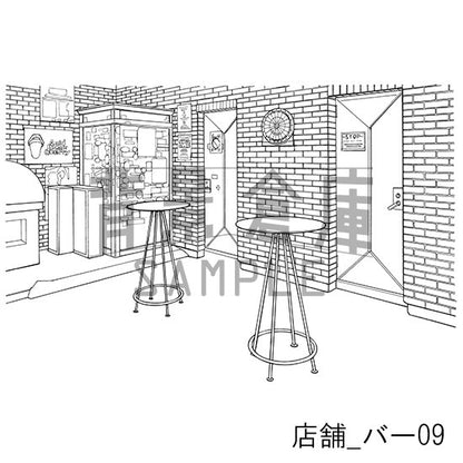 店舗_背景素材集1（バー）_トーン