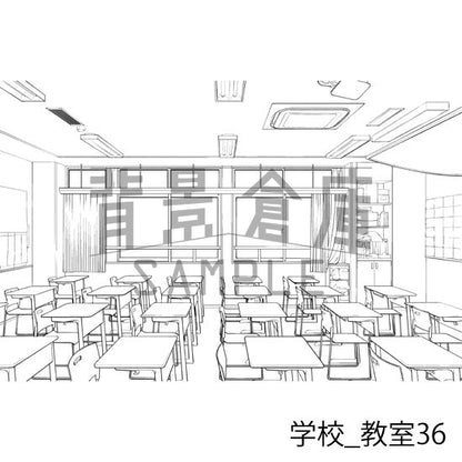 学校の教室の背景です。