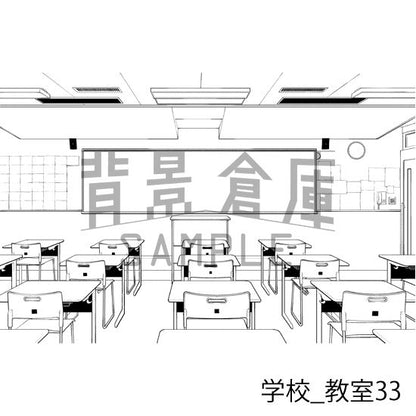 学校_背景素材集33（教室）