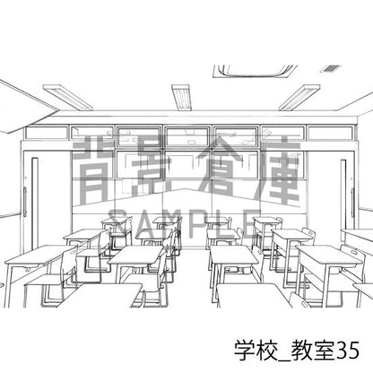 学校_教室35_トーン