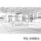 学校の体育館の背景です。