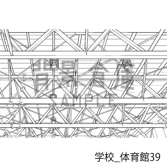 学校_背景素材集34（体育館）