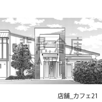 店舗_背景素材集16（カフェ）_トーン