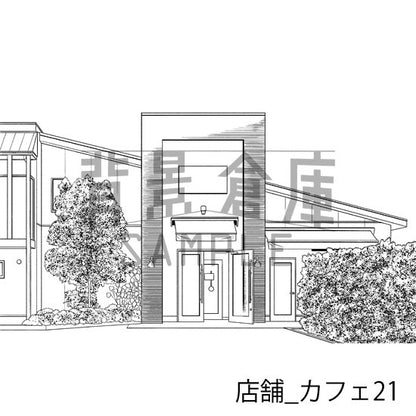店舗_背景素材集16（カフェ）_トーン