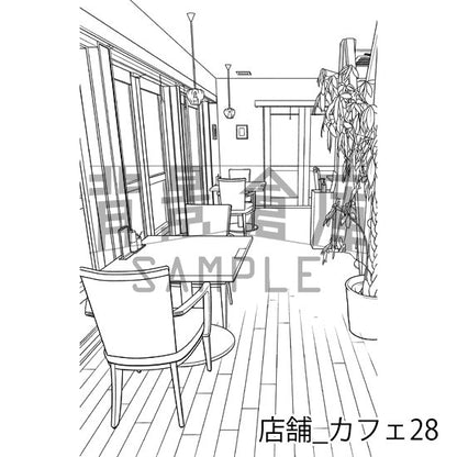 店舗_背景素材集17（カフェ）_トーン