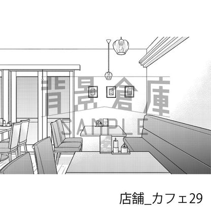 店舗_背景素材集17（カフェ）_トーン
