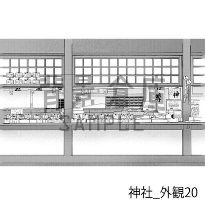 神社_背景素材集3（外観）_トーン