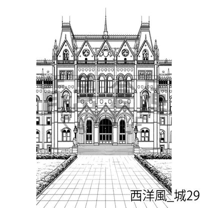 西洋風_背景素材集19（城）