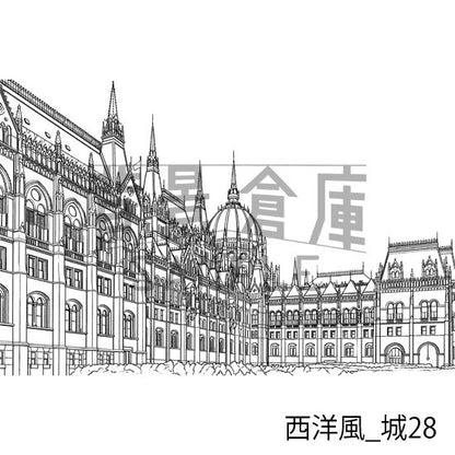 西洋風_城28_トーン