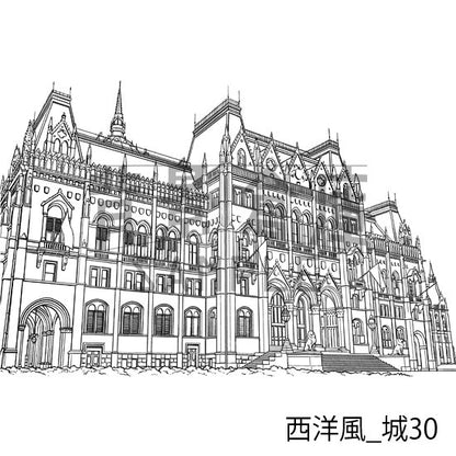 西洋風_城30_トーン