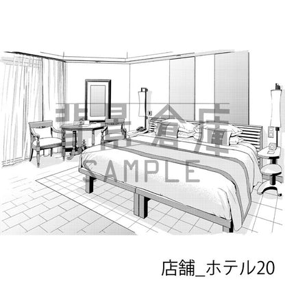 店舗_背景素材集8（ホテル）_トーン