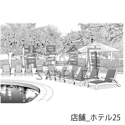 店舗_背景素材集8（ホテル）_トーン