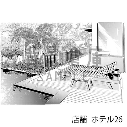 店舗_背景素材集8（ホテル）_トーン