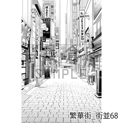 繁華街_街並68_トーン