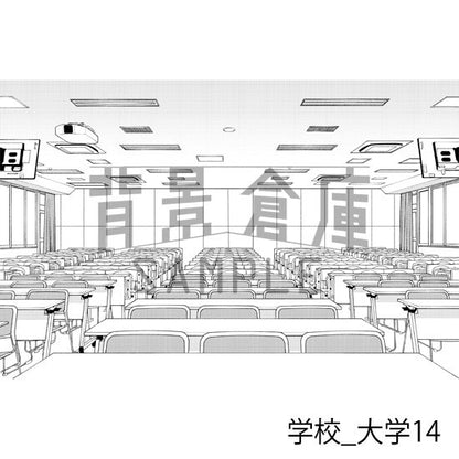 学校_背景素材集35（大学）_トーン