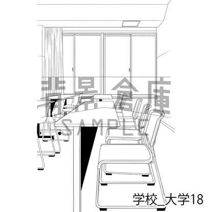 学校_背景素材集36（大学）_トーン