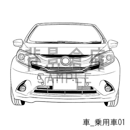 車_乗用車01_トーン