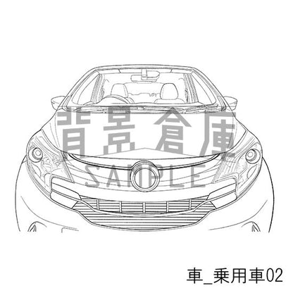 車_乗用車02_トーン