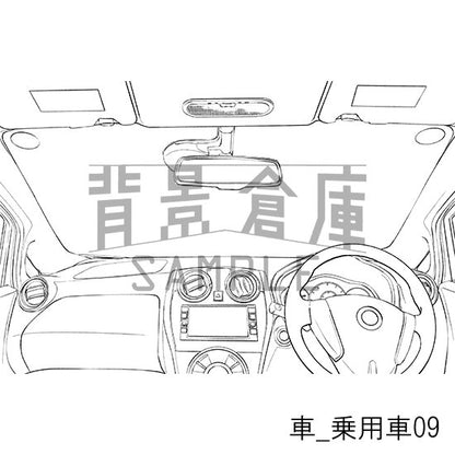 車_背景素材集1（乗用車）_トーン