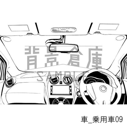 車_背景素材集1（乗用車）_トーン