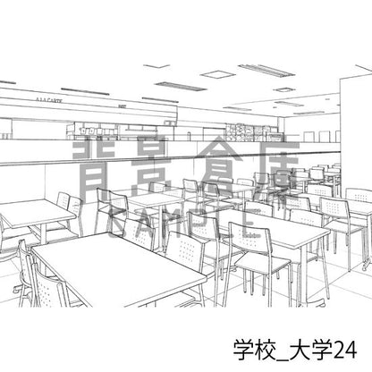 学校_背景素材集37（大学）_トーン