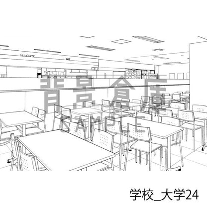 学校_背景素材集37（大学）_トーン