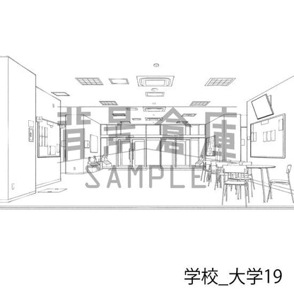 学校_背景素材集37（大学）_トーン