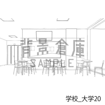 学校_背景素材集37（大学）_トーン