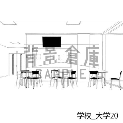 学校_背景素材集37（大学）_トーン