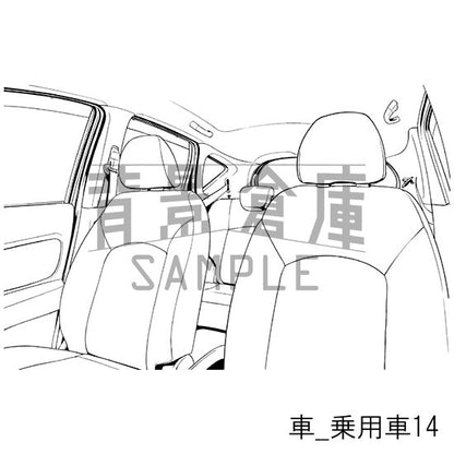 車_背景素材集2（乗用車）_トーン