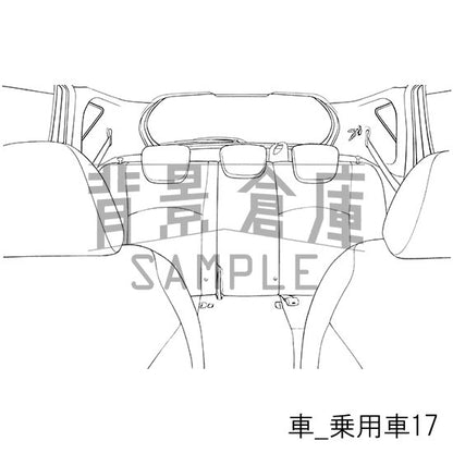 車_背景素材集2（乗用車）_トーン
