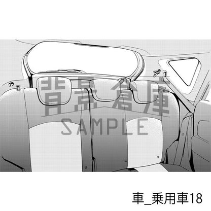 車_背景素材集2（乗用車）_トーン