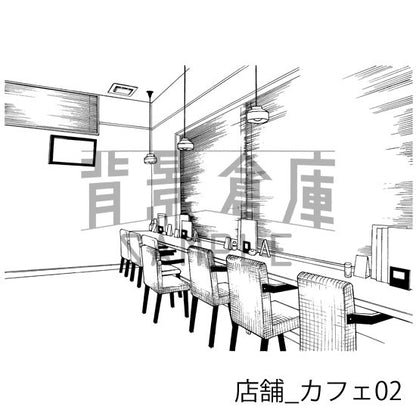 店舗_カフェ02_トーン