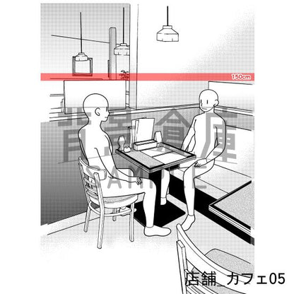 店舗_背景素材集4（カフェ）_トーン