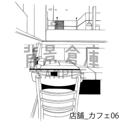 店舗_背景素材集4（カフェ）_トーン