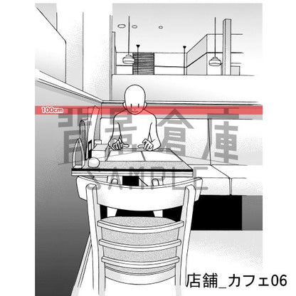 店舗_背景素材集4（カフェ）_トーン