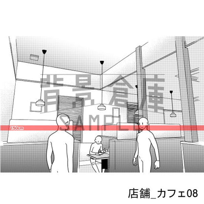 店舗_背景素材集4（カフェ）_トーン