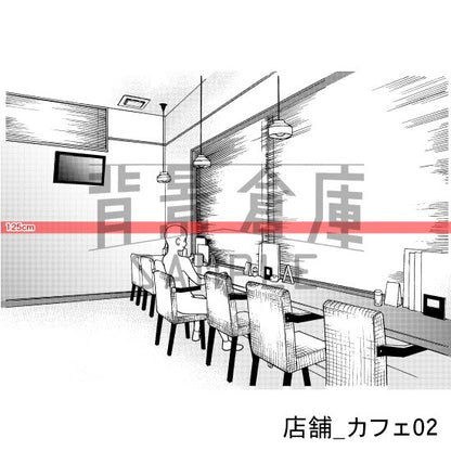 店舗_背景素材集4（カフェ）_トーン