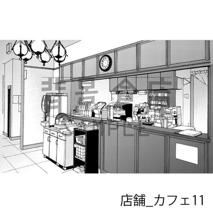店舗_背景素材集5（カフェ）_トーン