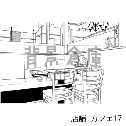 店舗_背景素材集5（カフェ）_トーン